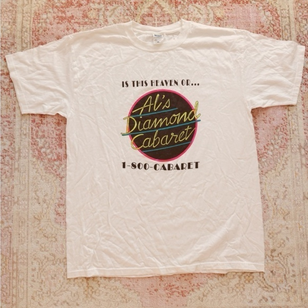 Anvil, Men’s Vintage White T-Shirt with Graphic Print